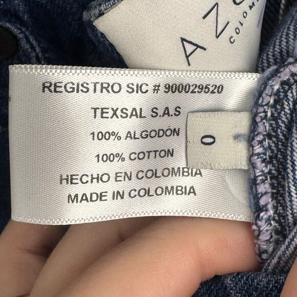 NWOT Azulu Colombia Fringe Wide Leg Cropped Jeans Sz 0 Boho Chic Vacation ($230) - Picture 10 of 10